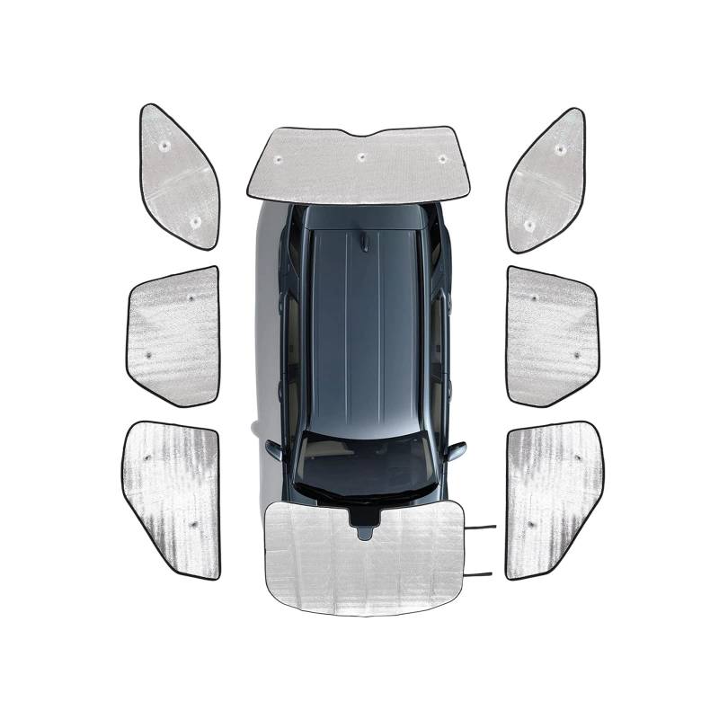 8-teiliges Auto-Windschutzscheiben-Sonnenschutz, komplette Abdeckung, Autofenster-Schatten, Frontscheiben-Sonnenblenden, UV-Strahlen, Sonnenblendenschutz für Land Rover L462 Discovery 5 2017–2022 von 通用