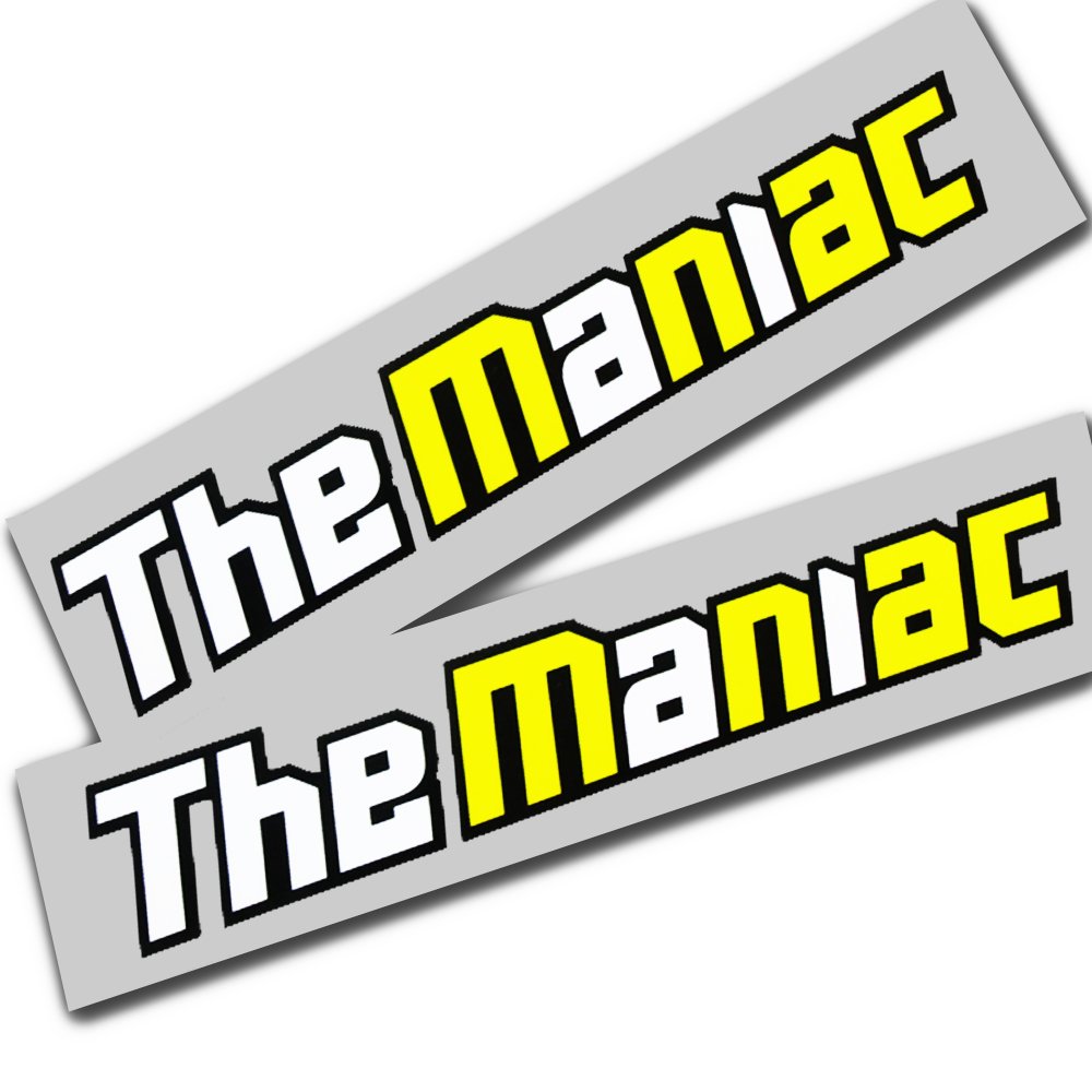 ! Andrea ianonne 29 'The Maniac' Text Moto GP Grafiken, Sticker, Aufkleber X 2 Kleine von twisted melon