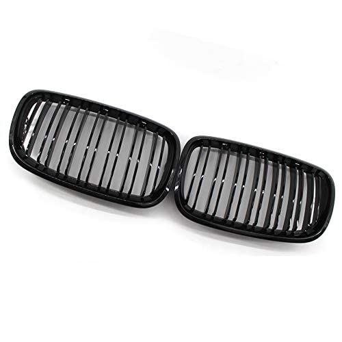 Chanyuan Kühlergrill mit Doppelbrücke, schwarz, vorne, für E70 E71, 2007–13 (glänzendes Schwarz) von 通用