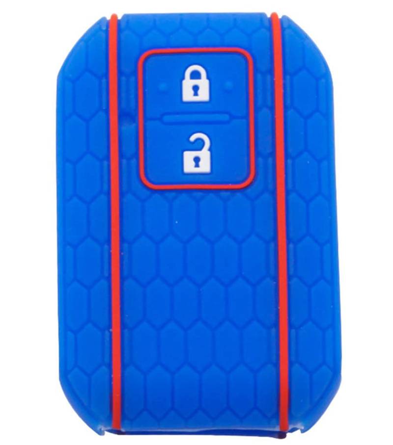 Otai Autoschlüssel Abdeckung aus Silikon Gehäuse kompatibel mit Suzuki New Swift Wagon R Monopoly Ignis XL7 Sanft Schlüsselgehäuse (Blau 2 Tasten) von 通用