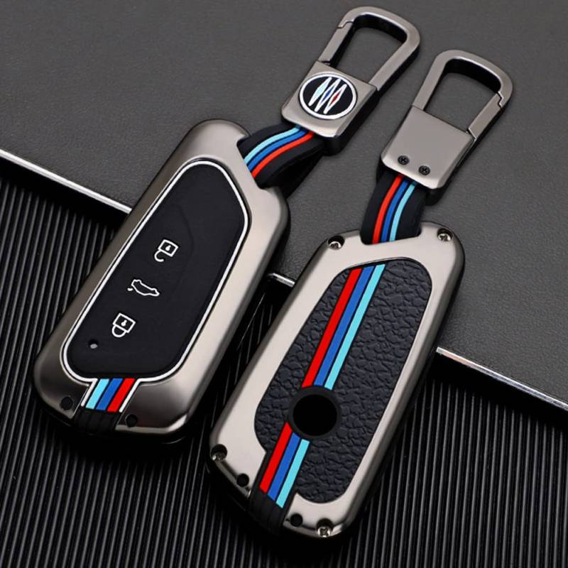 Otai Autoschlüssel Abdeckung aus Zinklegierung, Autoschlüssel Etui passend für Golf Skoda Octavia MK4 MK8, Schlüsselgehäuse 3 Tasten (Matte Farbe) von 通用