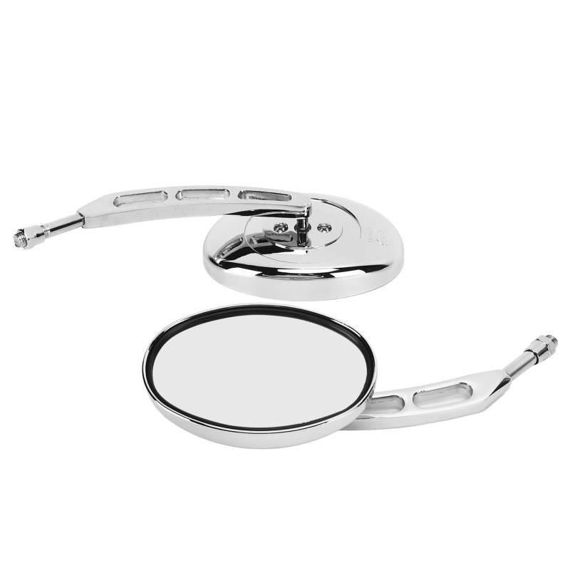 Motorrad Rückspiegel, stark reflektierend 360° Rotation Motorrad Lenkerspiegel Chrom Links Rechts Ersatz für zum Umbau von Lupsty