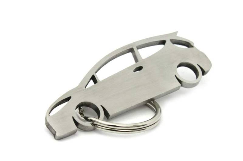 01 Car Shape Schlüsselanhänger aus Edelstahl - Kompatibel mit Ford Fiesta 7 MK7 3 Tür Car Shape von 01