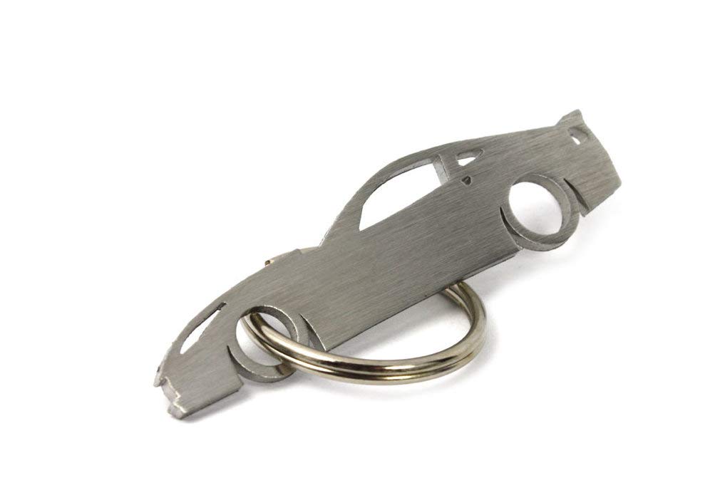 01 CarShape Schlüsselanhänger aus Edelstahl - Kompatibel mit Chevrolet Corvette Z06 Car Shape von 01