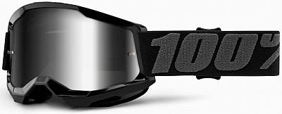100 Percent Accuri 2, Crossbrille verspiegelt Kinder - Schwarz/Grau Silber-Verspiegelt von 100 Percent