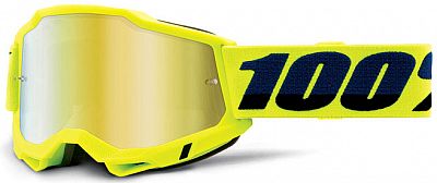100 Percent Accuri 2 Extra, Crossbrille verspiegelt - Neon-Gelb/Dunkelblau Gold/Verspiegelt von 100 Percent