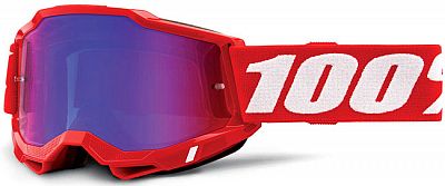 100 Percent Accuri 2 Extra, Crossbrille verspiegelt - Rot/Weiß Rot/Verspiegelt von 100 Percent