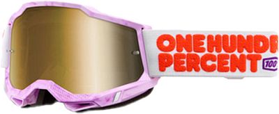 100 Percent Accuri 2 Hundreds, Crossbrille verspiegelt - Weiß/Lila/Orange Gold-Verspiegelt von 100 Percent