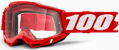 100 Percent Accuri 2 S23, Crossbrille - Neon-Rot/Weiß Klar von 100 Percent