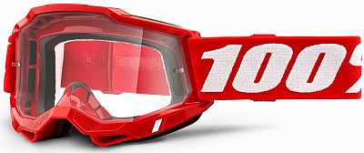 100 Percent Accuri 2, Crossbrille - Neon-Rot/Weiß Klar von 100 Percent