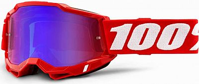 100 Percent Accuri 2 S23, Crossbrille verspiegelt - Neon-Rot/Weiß Rot/Blau-Verspiegelt von 100 Percent