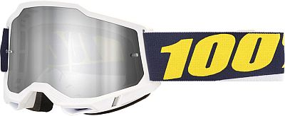 100 Percent Accuri 2 Torc, Crossbrille verspiegelt - Dunkelblau/Gelb/Weiß Silber-Verspiegelt von 100 Percent