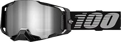 100 Percent Armega Black, Crossbrille verspiegelt - Schwarz/Silber Silber-Verspiegelt von 100 Percent