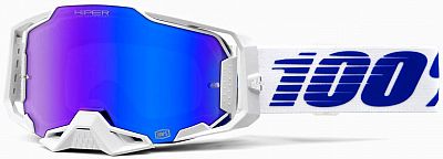 100 Percent Armega Izi HiPer S22, Crossbrille verspiegelt - Weiß/Blau Blau-Verspiegelt von 100 Percent