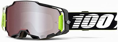 100 Percent Armega Racr HiPer, Crossbrille verspiegelt - Schwarz/Weiß Silber-Verspiegelt von 100 Percent