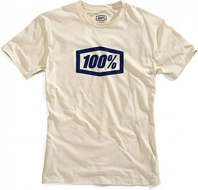 100 Percent Essential, T-Shirt - Beige/Dunkelblau - S von 100 Percent
