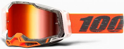 100 Percent Racecraft 2 Schrute S22, Crossbrille verspiegelt - Grau/Orange Rot-Verspiegelt von 100 Percent