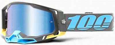 100 Percent Racecraft 2 Trinidad, Crossbrille verspiegelt - Grau/Hellblau/Gelb Blau-Verspiegelt von 100 Percent