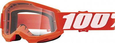 100 Percent Strata 2, Crossbrille Kinder - Orange/Schwarz Klar von 100 Percent