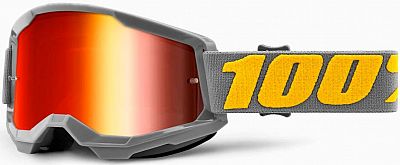 100 Percent Strata 2 Izipisi, Crossbrille verspiegelt - Grau/Orange Rot-Verspiegelt von 100 Percent