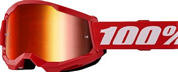 100 Percent Strata 2 Red, Crossbrille verspiegelt - Rot/Weiß Rot-Verspiegelt 100 Percent Strata 2 Red, Crossbrille verspiegelt - Rot/Weiß Rot-Verspiegelt von 100 Percent