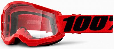 100 Percent Strata 2 S23, Crossbrille - Rot/Schwarz Klar von 100 Percent