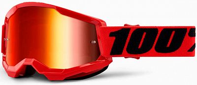 100 Percent Strata 2 S23, Crossbrille verspiegelt - Neon-Orange/Schwarz Gold-Verspiegelt von 100 Percent