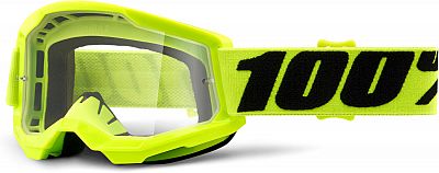 100 Percent Strata, Crossbrille Kinder - Neon-Gelb/Schwarz Klar von 100 Percent