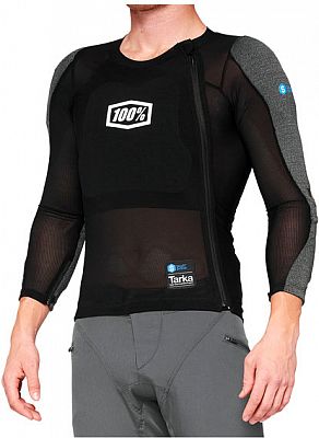 100 Percent Tarka, Protektorenshirt langarm - Schwarz/Grau - S von 100 Percent