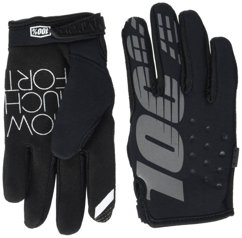 100% 10006-001-04 BRISKER Kaltes Wetter Handschuhe Schwarz Jugend - S von 100%