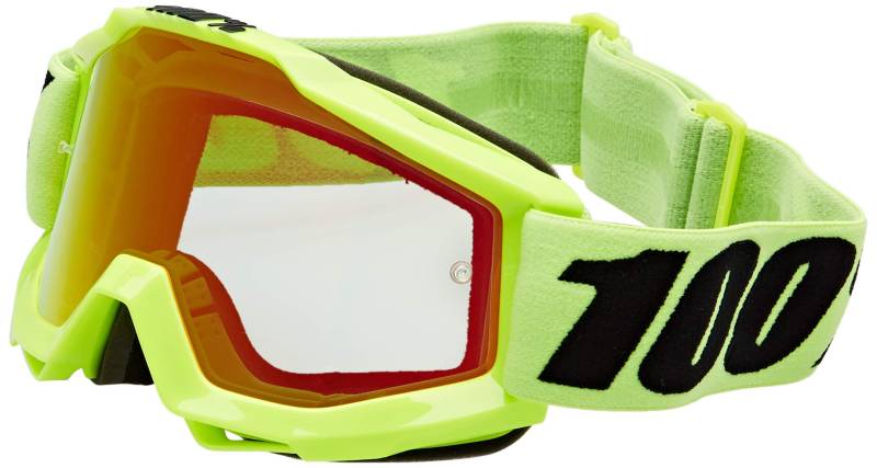 100% 50210-004-02 Accuri Brille Fluo Gelb - Spiegel Linse, Rot, Größe One Size von 100%