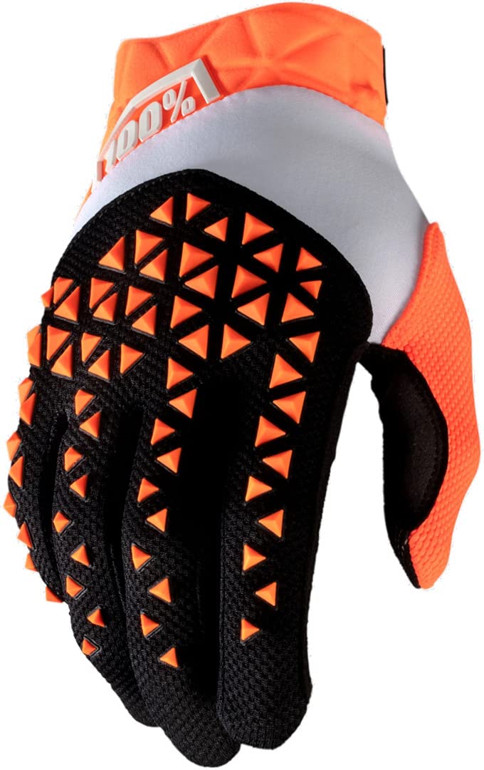 100% Airmatic Handschuhe, Erwachsene (Schwarz/Orange, Groß) von 100%
