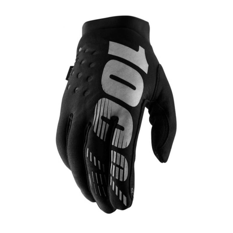 100% Erwachsene Brisker Handschuhe, Schwarz Grau, M von 100%