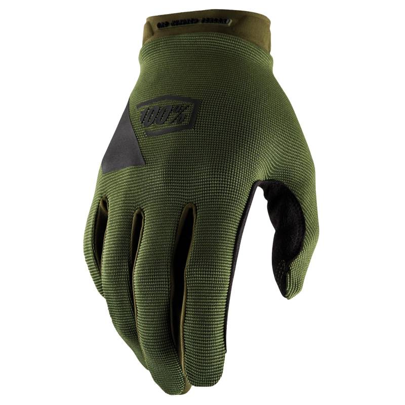 100% GUANTES RIDECAMP Handschuhe, Armeegrün/Schwarz - S von 100%
