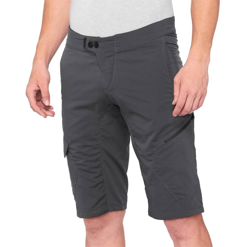 100% MTB WEAR Unisex Ridecamp Charcoal-34 Short, Charcoal (Schwarz), M von 100%