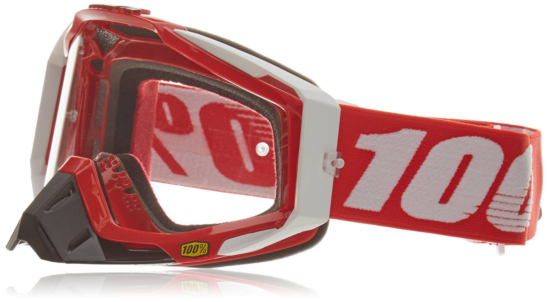 100% RACECRAFT Brille Fire - klar Linse, Rot , Größe One Size von 100%