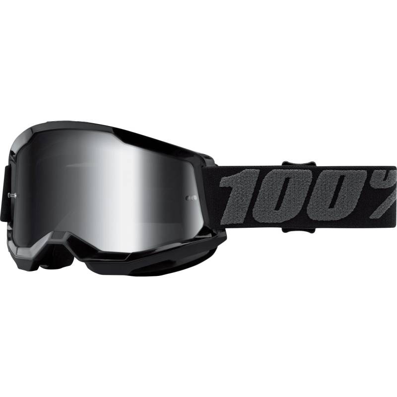 100% Strata II Crossbrille Black silber verspiegelt von 100%