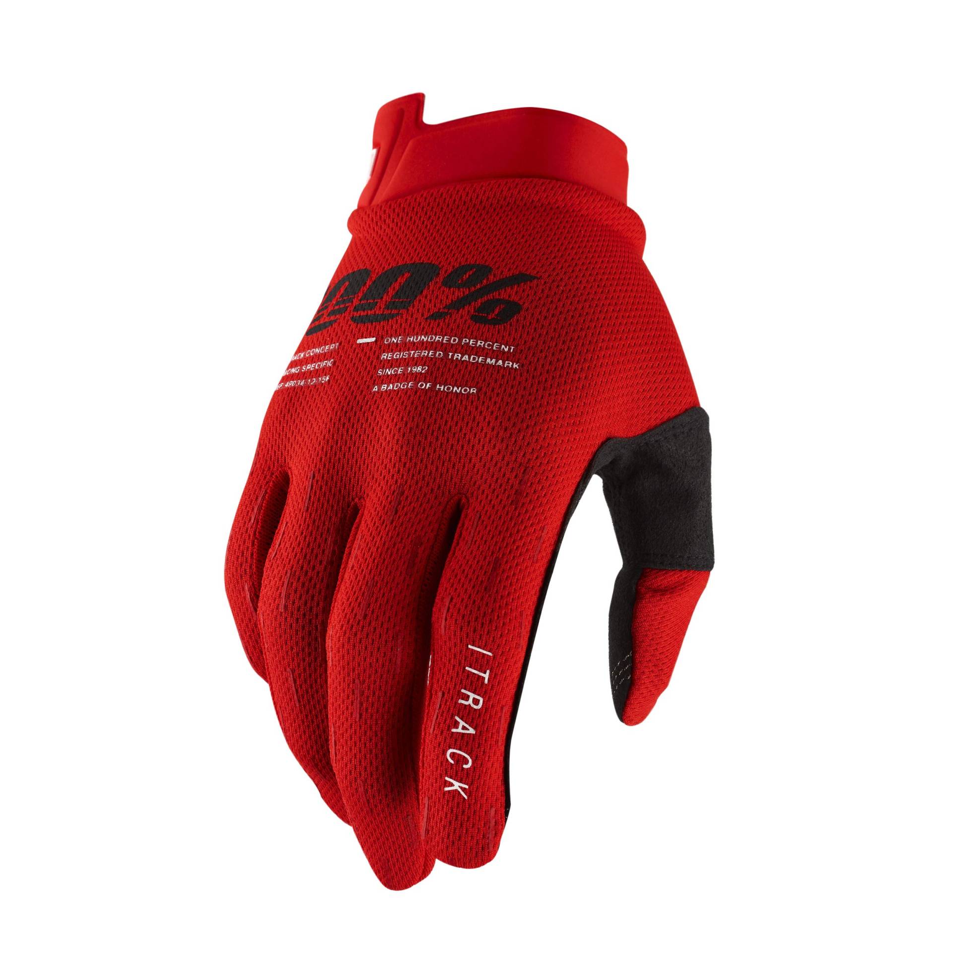 100% iTrack Motocross und Mountainbike Handschuhe (XXL – Rot) MX MTB & Motorsport Racing Schutzausrüstung – Extra Large von 100%