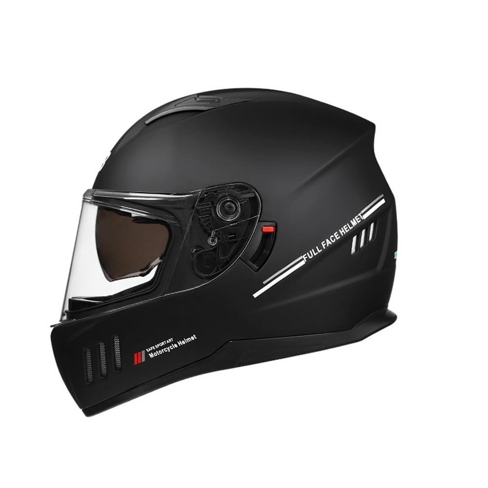 Full Face Motorradhelme Doppelvisier mit Wicking, Spoiler, Belüftungslöcher und Anti-Kratz-Stück Helm für Erwachsene Männer und Frauen Schwarz XXL Full Face Motorradhelme Doppelvisier mit Wicking, Spoiler, Belüftungslöcher und Anti-Kratz-Stück Helm für Erwachsene Männer und Frauen Schwarz XXL von 100junzidao