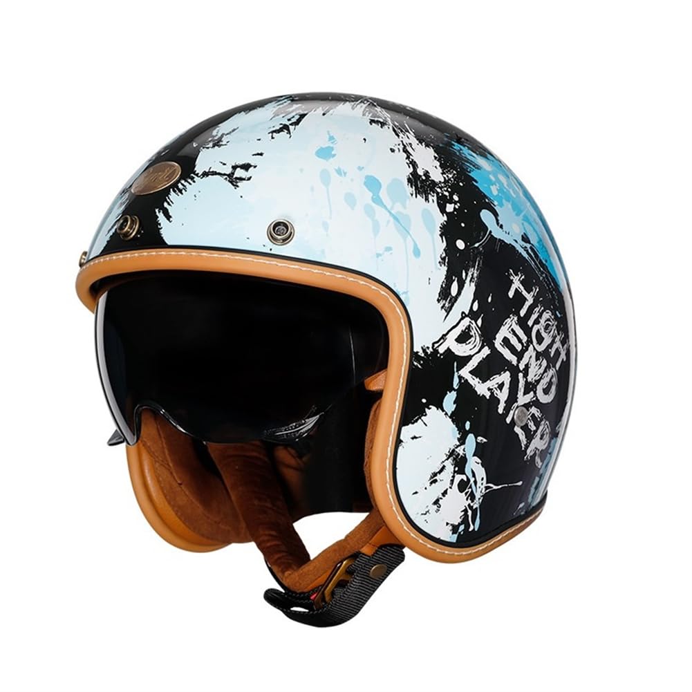 Herren Motorradhelme mit Innenspiegel Erwachsene 3/4 Halbhelm Damen Scooter Cruiser Fahrrad Sicherheit Anti-Kollision Sonnenschirm Sonnenschutz Blau XXL Herren Motorradhelme mit Innenspiegel Erwachsene 3/4 Halbhelm Damen Scooter Cruiser Fahrrad Sicherheit Anti-Kollision Sonnenschirm Sonnenschutz Blau XXL von 100junzidao