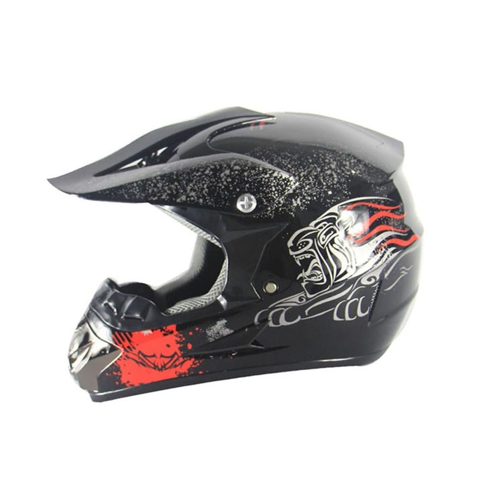 Jugend Motocross Helm mit Handschuhen Maske und Windschutzscheibe Full Face Off-Road Crash Helme MTB BMX Downhill Quad Racing DOT Certified Adults Rot L Jugend Motocross Helm mit Handschuhen Maske und Windschutzscheibe Full Face Off-Road Crash Helme MTB BMX Downhill Quad Racing DOT Certified Adults Rot L von 100junzidao