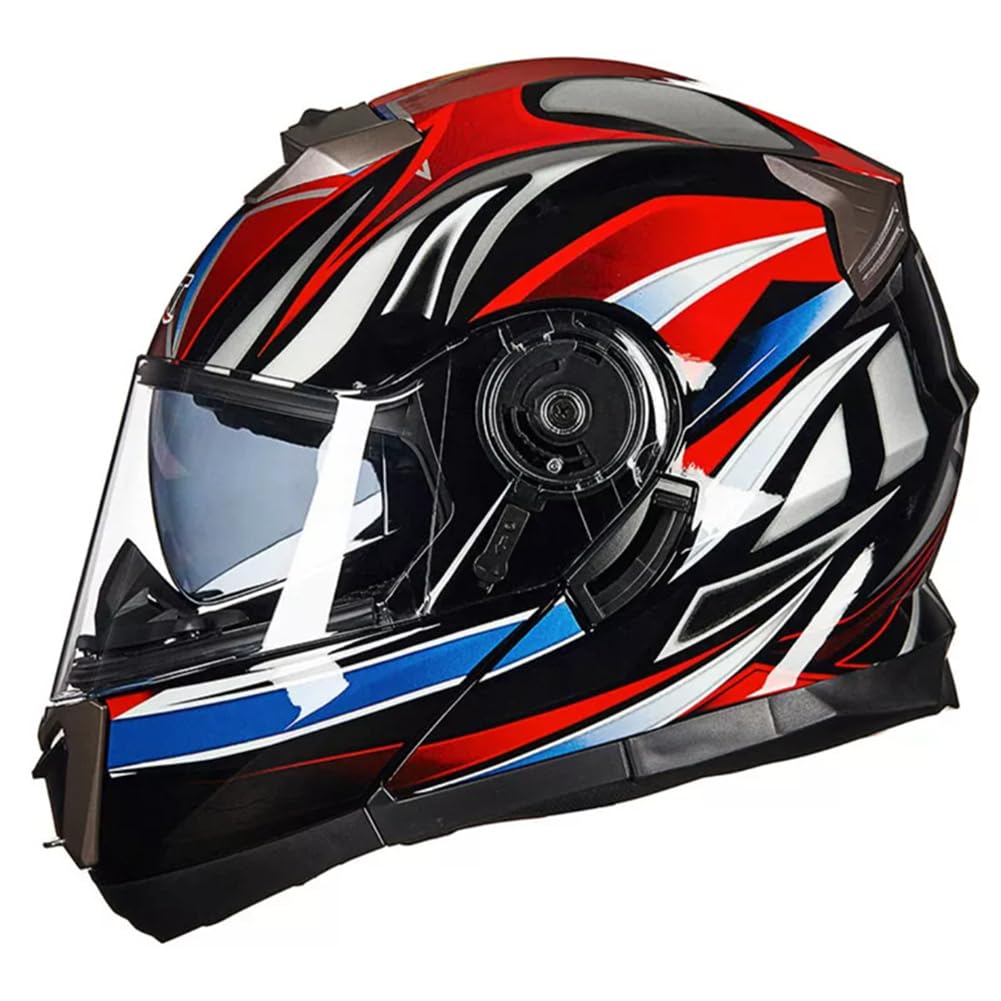 Modulare umkehrbare Motorradhelme Vier Jahreszeiten Warm Erwachsene Double Vision Mirror Männer und Frauen Full Face Safety Helmet Geeignet für Off-Road Commuting Rot XL Modulare umkehrbare Motorradhelme Vier Jahreszeiten Warm Erwachsene Double Vision Mirror Männer und Frauen Full Face Safety Helmet Geeignet für Off-Road Commuting Rot XL von 100junzidao