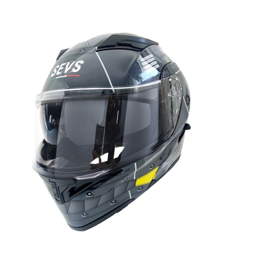 Modularer Motorradhelm Erwachsene Dual Vision Full Face Helm Männer und Frauen Touring Off-Road Freizeitsport Sicherheit Riding Gear DOT Four Seasons Grau XXL Modularer Motorradhelm Erwachsene Dual Vision Full Face Helm Männer und Frauen Touring Off-Road Freizeitsport Sicherheit Riding Gear DOT Four Seasons Grau XXL von 100junzidao