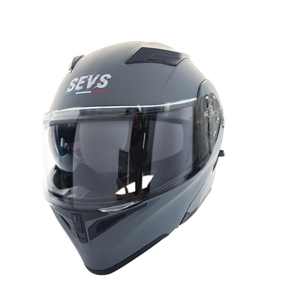 Modularer Motorradhelm Erwachsene Dual Vision Full Face Helm Männer und Frauen Touring Off-Road Freizeitsport Sicherheit Riding Gear DOT Four Seasons Grau XXL Modularer Motorradhelm Erwachsene Dual Vision Full Face Helm Männer und Frauen Touring Off-Road Freizeitsport Sicherheit Riding Gear DOT Four Seasons Grau XXL von 100junzidao