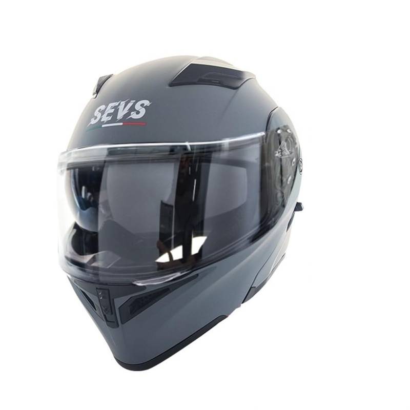 Modularer Motorradhelm Erwachsene Dual Vision Full Face Helm Männer und Frauen Touring Off-Road Freizeitsport Sicherheit Riding Gear DOT Four Seasons Grau XXL von 100junzidao