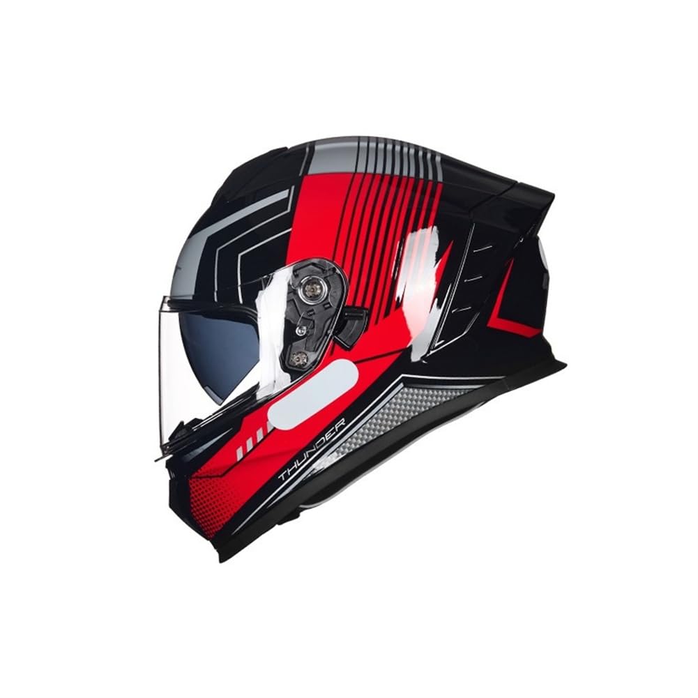 Motorrad-Vollhelme für Erwachsene Männer und Frauen Doppelvisier Sicherheitshelm Roller Cruiser Street Bike E-Bike Tägliches Fahren Gear DOT Zertifizierung Belüftung Geräuschreduzierung Rot M Motorrad-Vollhelme für Erwachsene Männer und Frauen Doppelvisier Sicherheitshelm Roller Cruiser Street Bike E-Bike Tägliches Fahren Gear DOT Zertifizierung Belüftung Geräuschreduzierung Rot M von 100junzidao