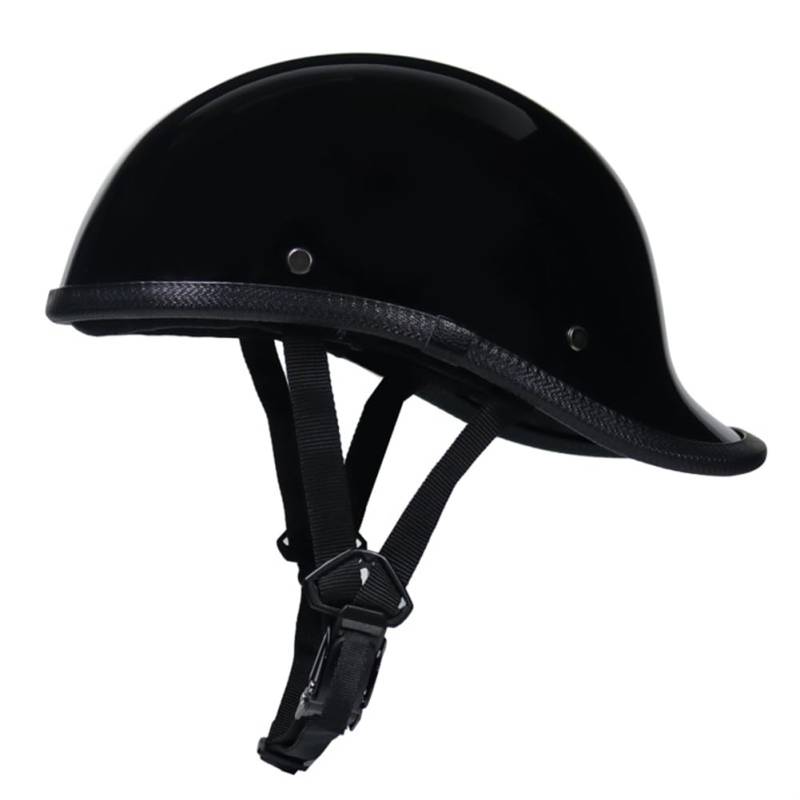 Retro Japanischer Halbhelm Elektroauto Roller Motorrad Helme Männer und Frauen Rückwärts Mode Sicherheit 600g Leichtgewicht Belüftung Geräuschreduzierung Schwarz L von 100junzidao