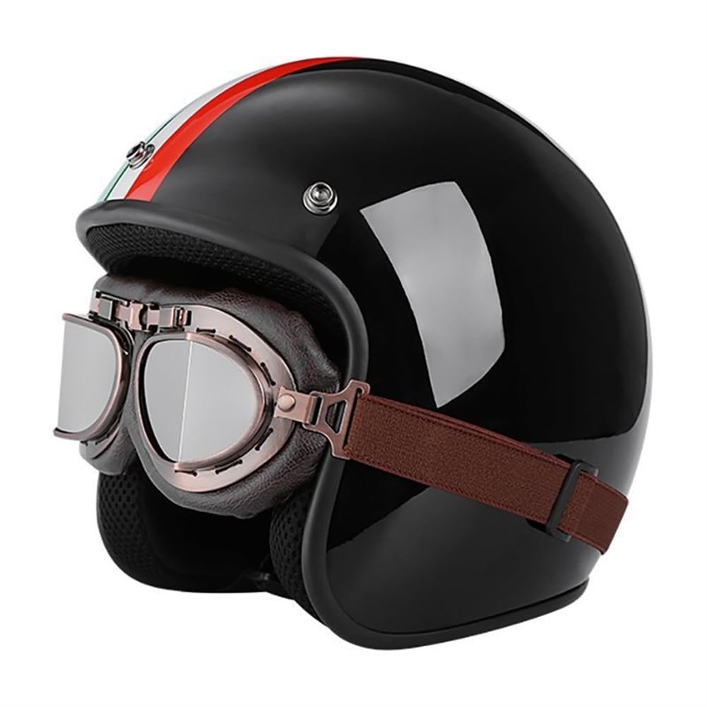 Vintage Moped Helmets for Men and Women with Visor 3/4 Open Face Helmet for All Seasons Universal Scooter Skateboarder Cruiser Scooter Outdoor Riding Schwarz XXL Vintage Moped Helmets for Men and Women with Visor 3/4 Open Face Helmet for All Seasons Universal Scooter Skateboarder Cruiser Scooter Outdoor Riding Schwarz XXL von 100junzidao