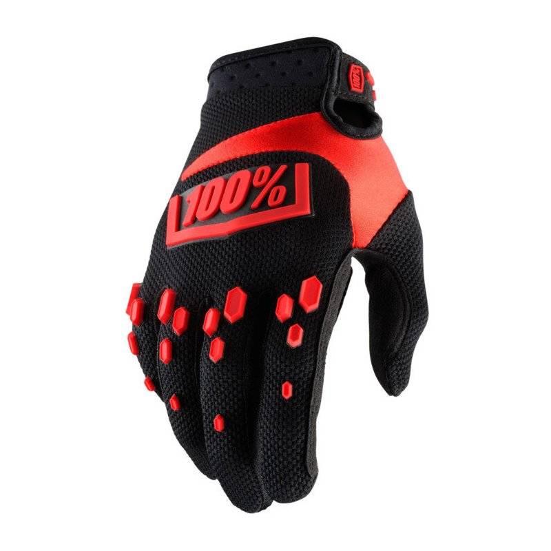 100% Airmatic Handschuhe Schwarz/Rot Größe S von 100percent