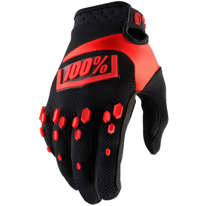 100% Airmatic gloves black/red size S von 100percent